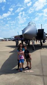 Barksdale Air Force Base Air Show fan Mark Patterson and family.