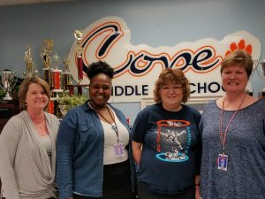 Staff members from Cope Middle School