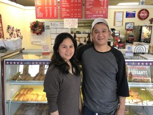 Owner of Star Donuts Steve Chhim and wife